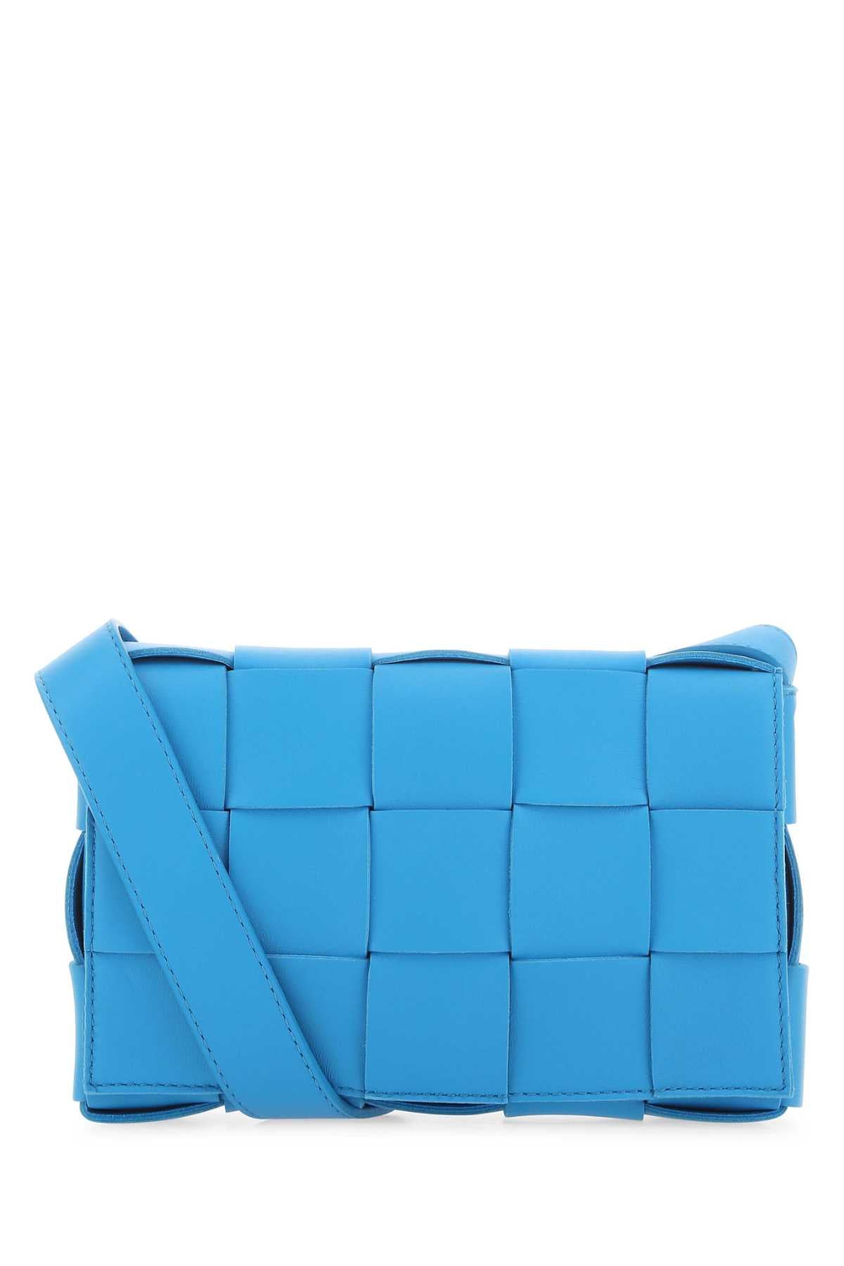 Bottega Veneta Women Turquoise Leather Small Cassette Crossbody Bag BOTTEGA VENETA