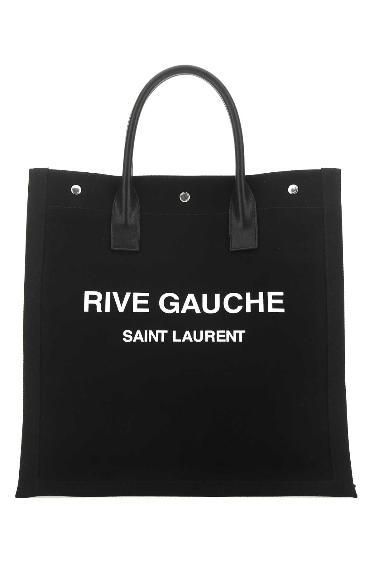 Saint Laurent Men Black Canvas Rive Gauche Shopping Bag SAINT LAURENT