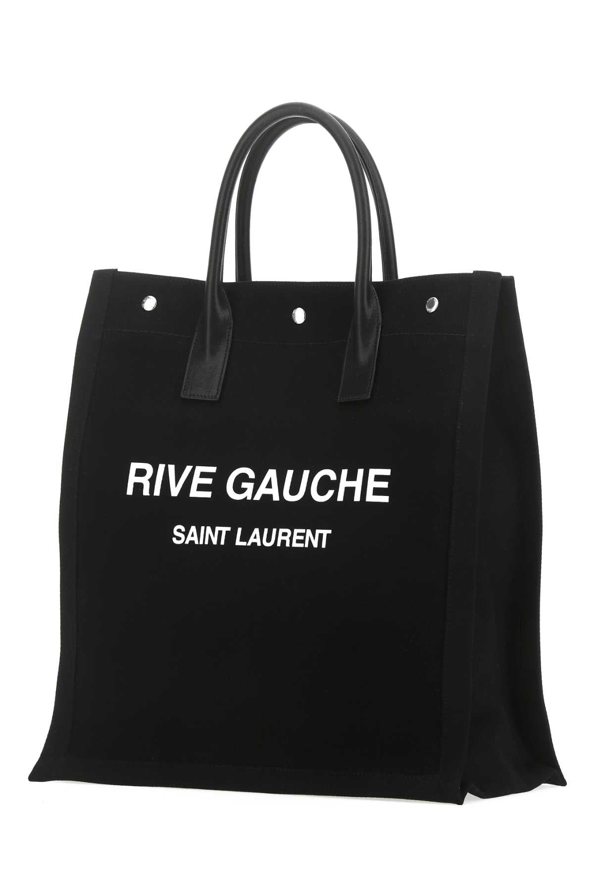 Saint Laurent Men Black Canvas Rive Gauche Shopping Bag SAINT LAURENT