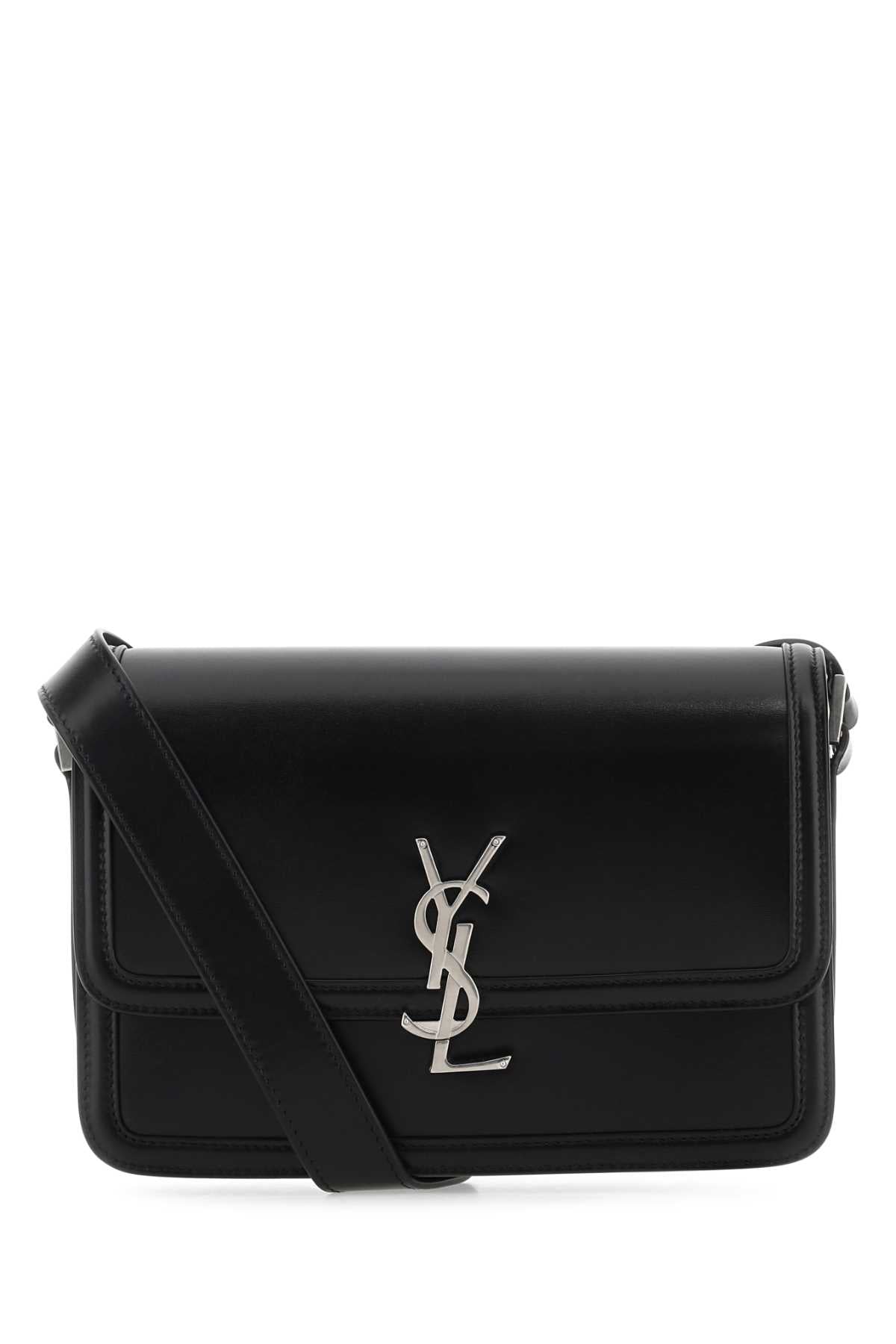 Saint Laurent Men Black Leather Solferino Shoulder Bag SAINT LAURENT