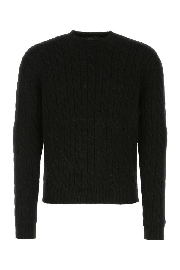 Prada Man Black Wool Blend Sweater