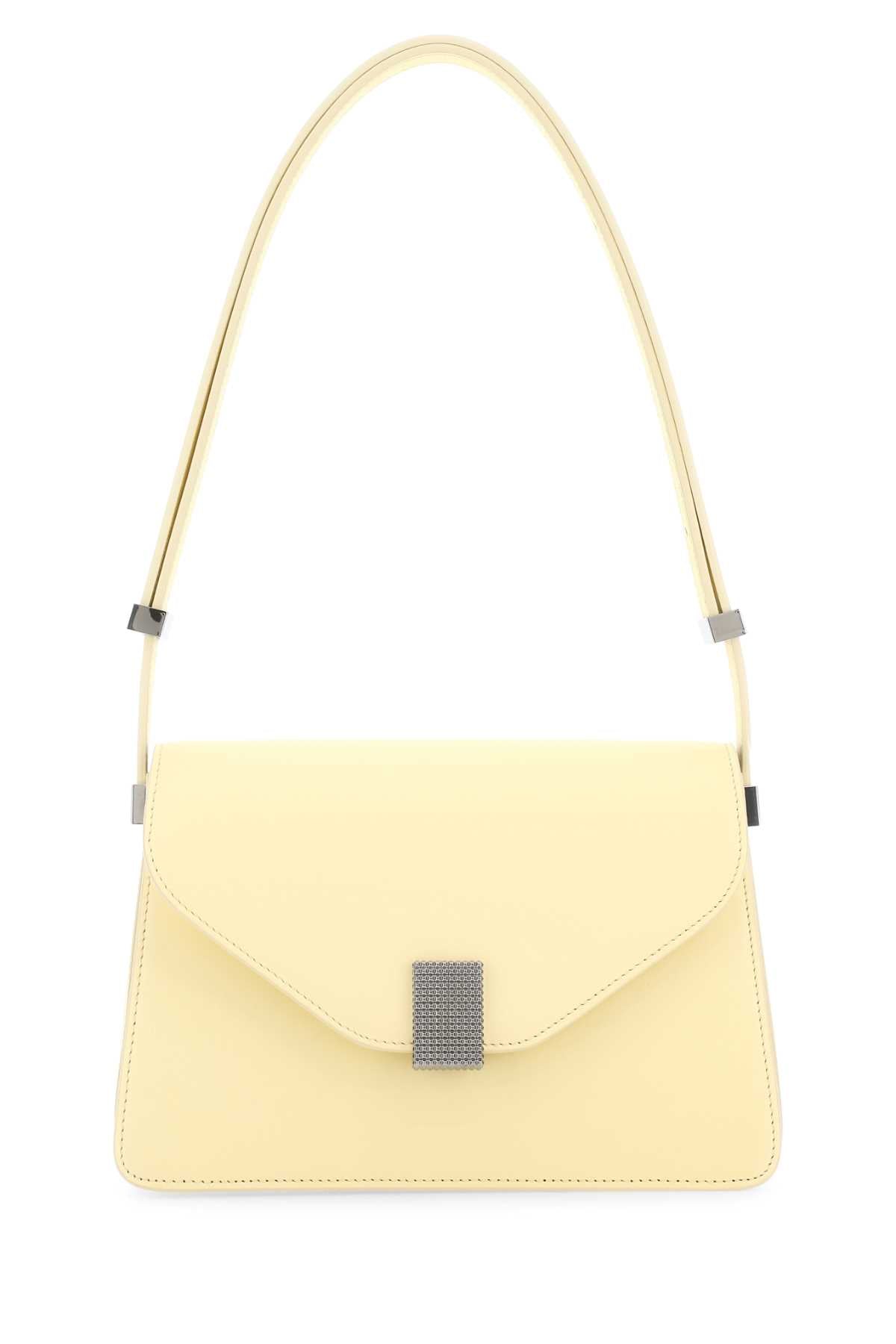 Lanvin Women Pastel Yellow Leather Concerto Shoulder Bag LANVIN