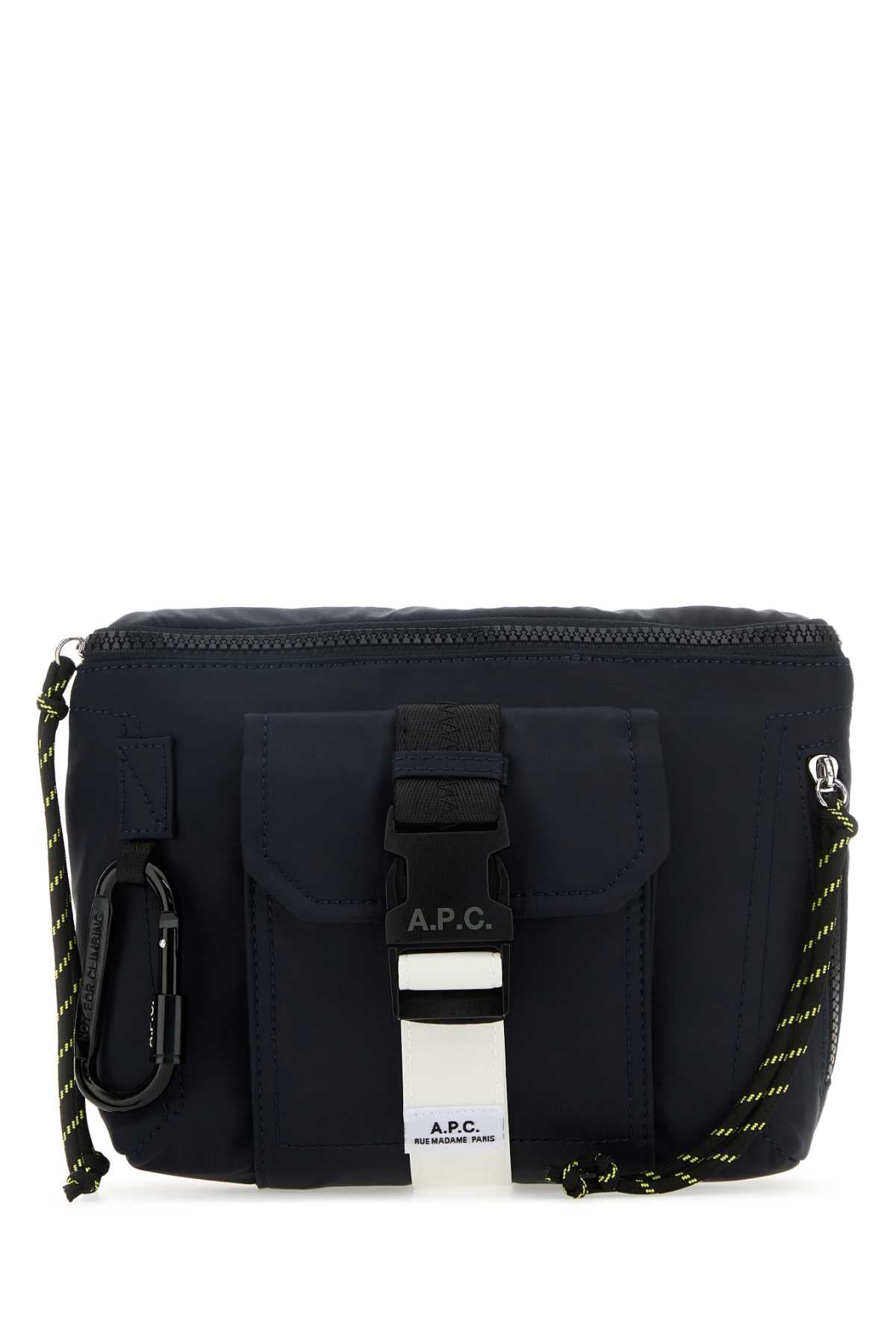 A.P.C. Men Navy Blue Canvas Trek Belt Bag