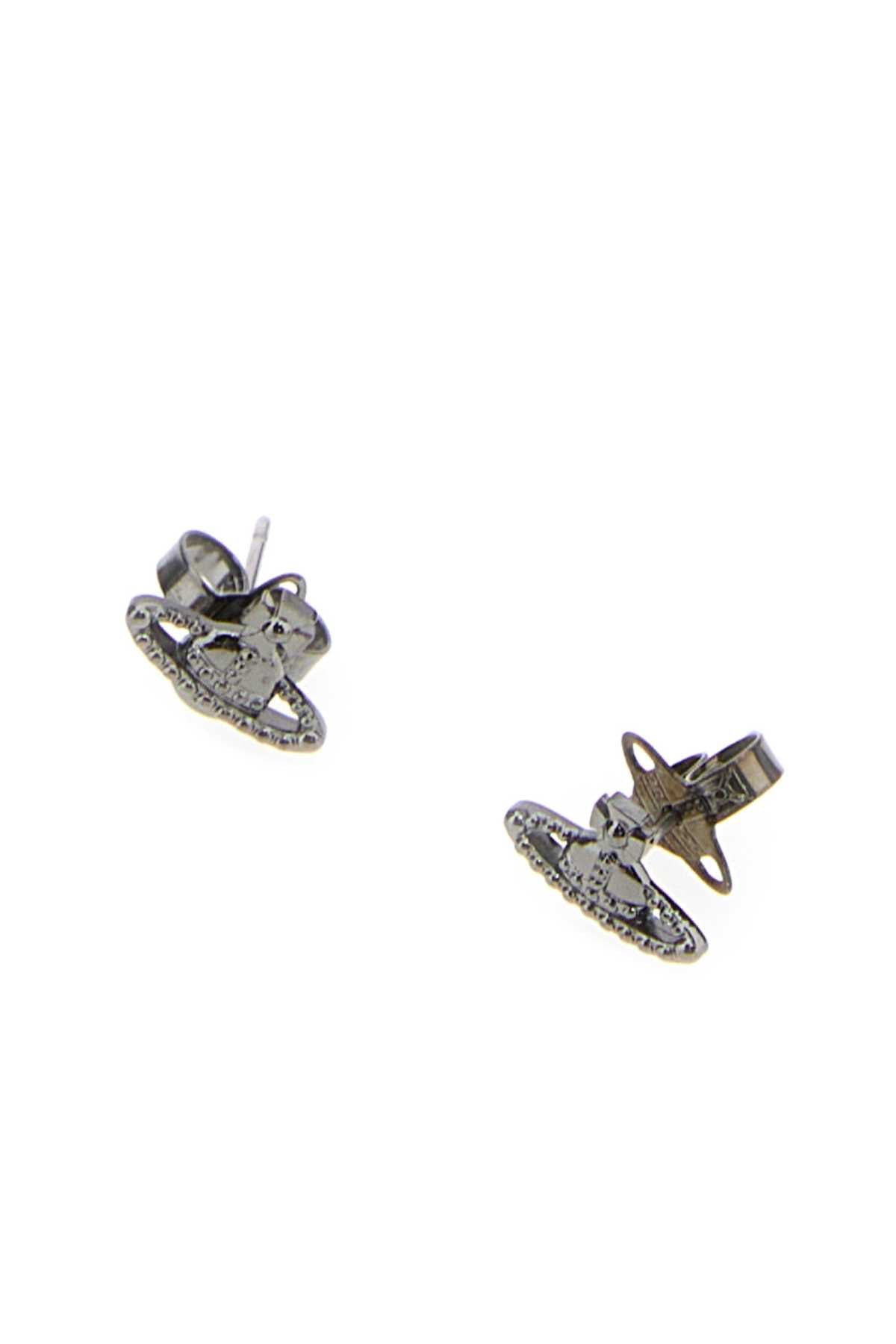Vivienne Westwood Women Ruthenium Metal Farah Earrings VIVIENNE WESTWOOD