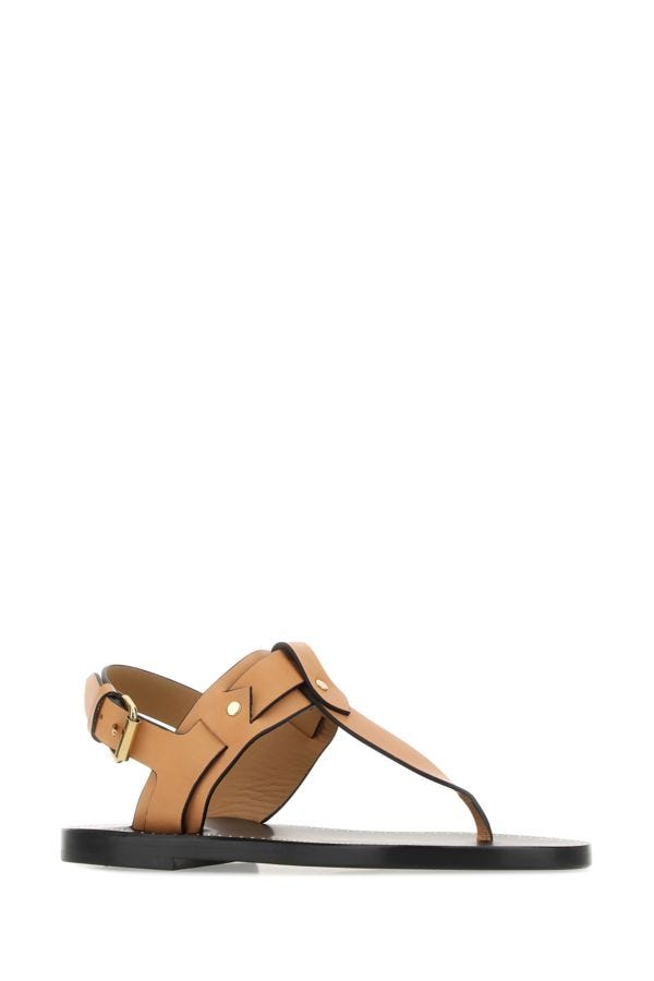 Isabel Marant Woman Camel Leather Iconic Thong Sandals