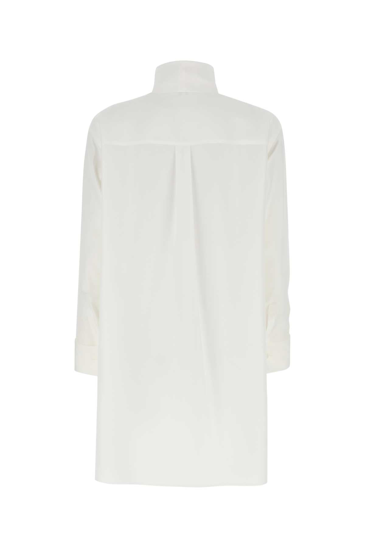 Loewe Women Ivory Crepe Oversize Blouse LOEWE
