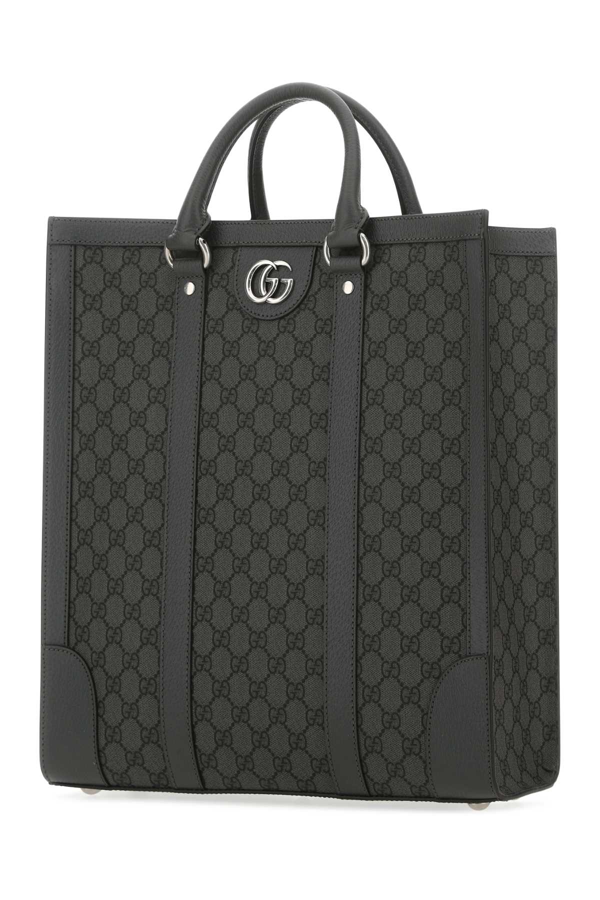 Gucci Men Gg Supreme Fabric And Leather Ophidia Shopping Bag GUCCI