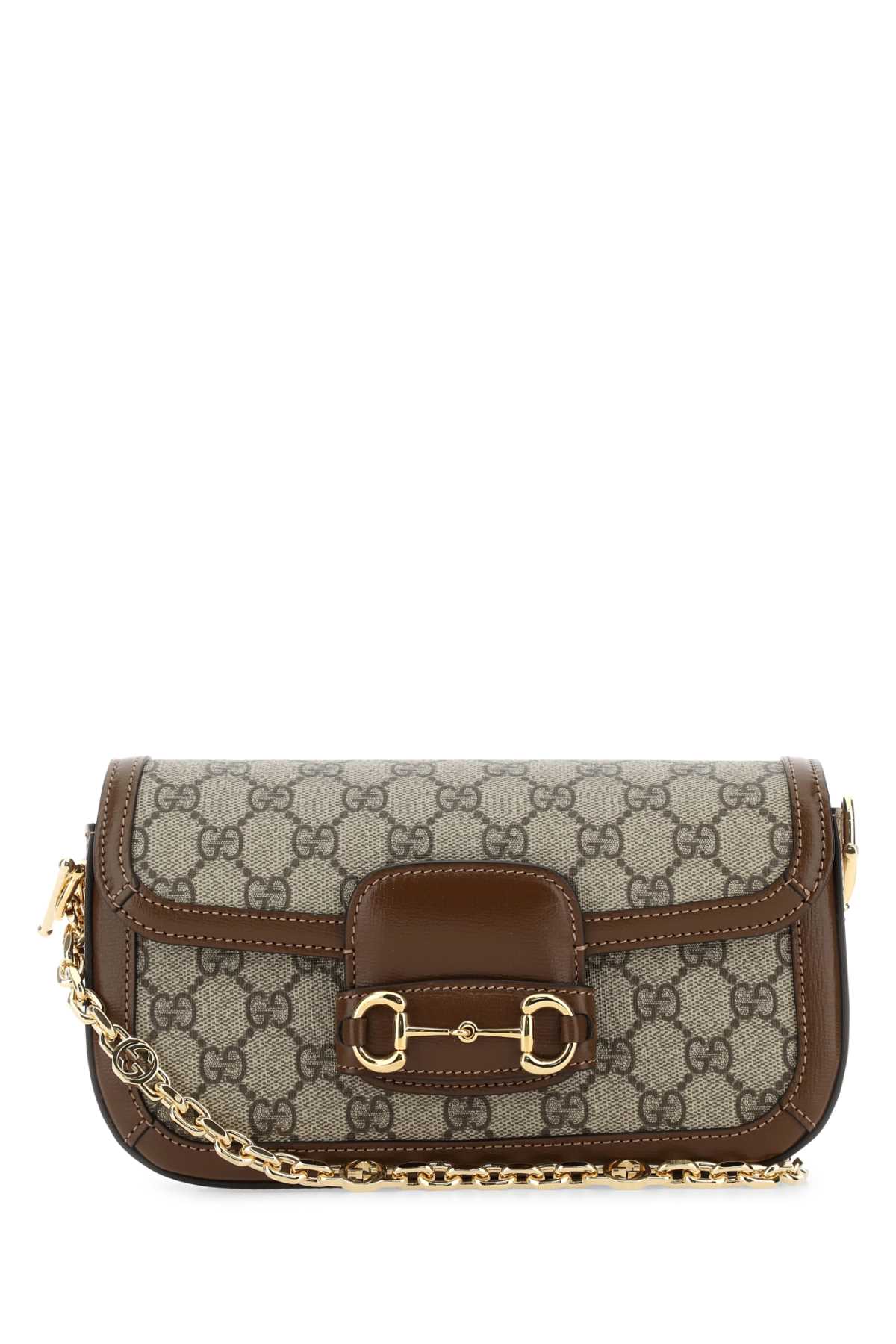 Gucci Women Leather And Gg Fabric Handbag GUCCI
