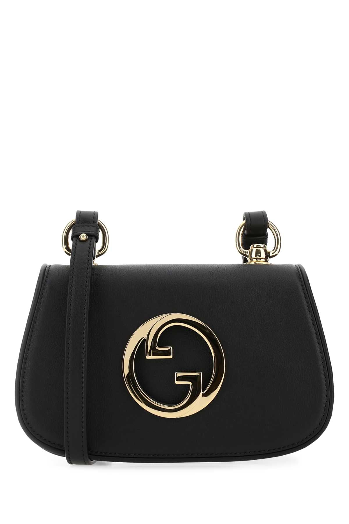 Gucci Women Black Leather Gucci Blondie Crossbody Bag GUCCI