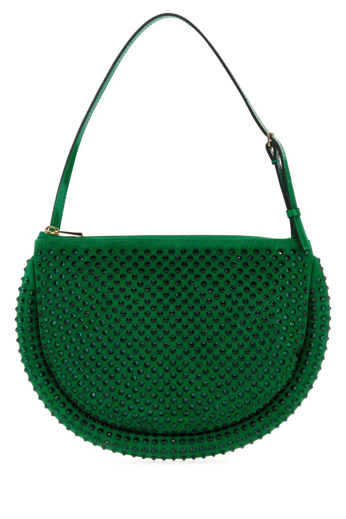 Jw Anderson Women Green Suede Bumper-Moon Shoulder Bag J.W. ANDERSON