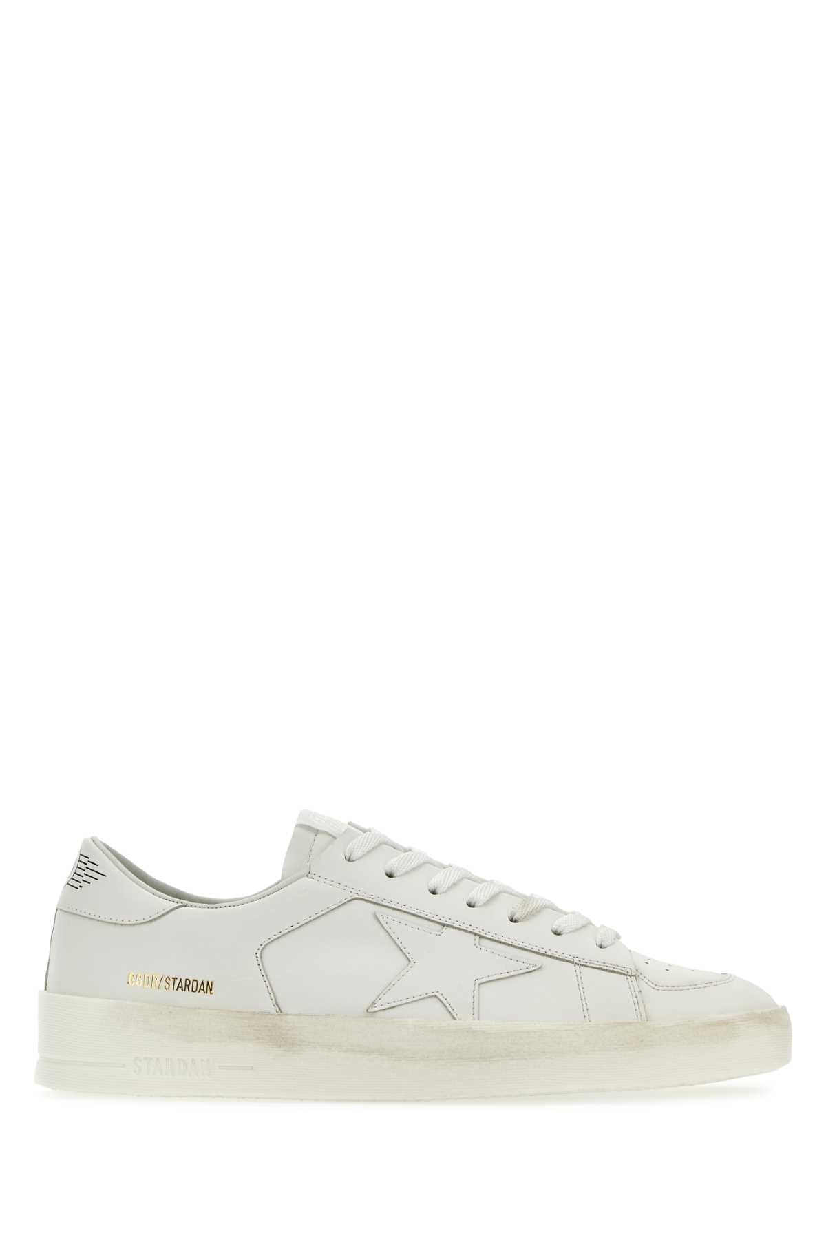 Golden Goose Deluxe Brand Men White Leather Stardan Sneakers GOLDEN GOOSE