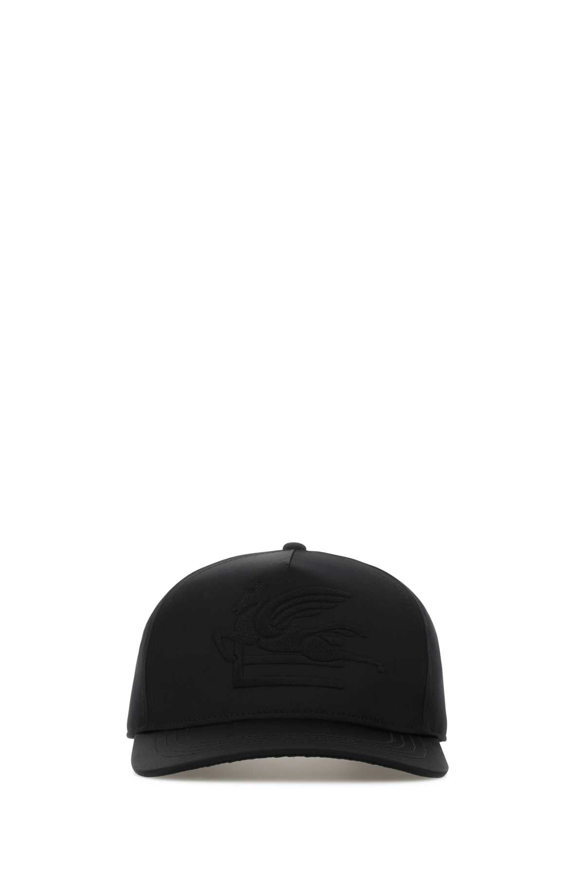Etro Women Black Satin Baseball Cap ETRO