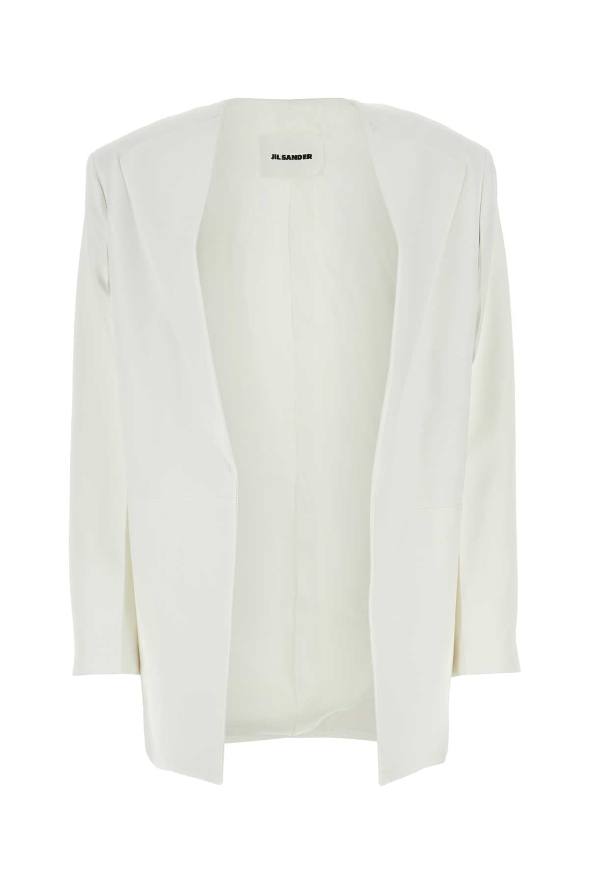 Jil Sander Women White Viscose Blazer JIL SANDER