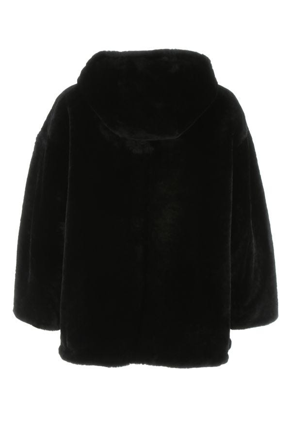 Prada Woman Black Reversible Fur Coat
