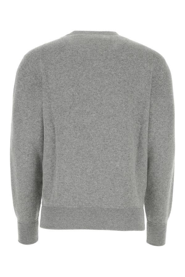 Prada Man Melange Grey Stretch Cashmere Blend Sweater