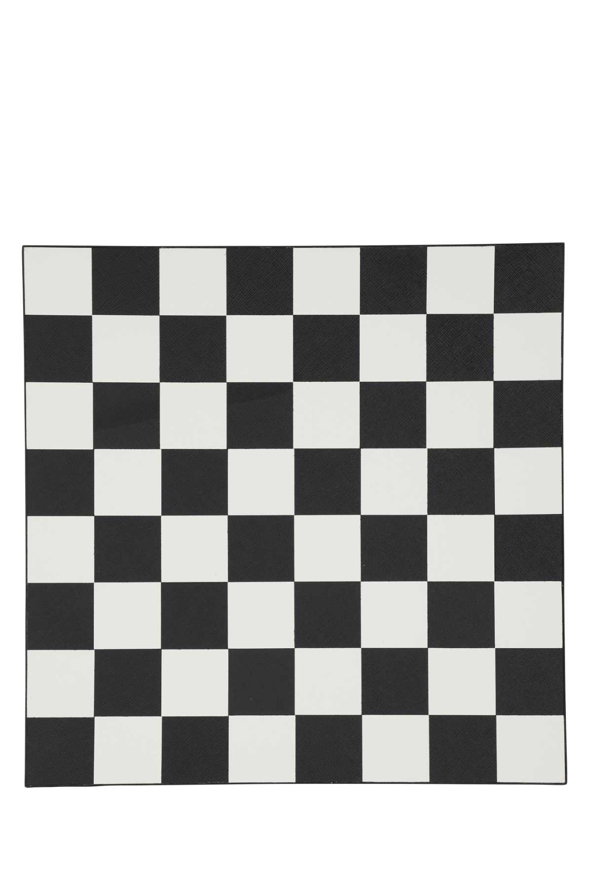 Prada Unisex Black Leather Checkers Game Kit PRADA