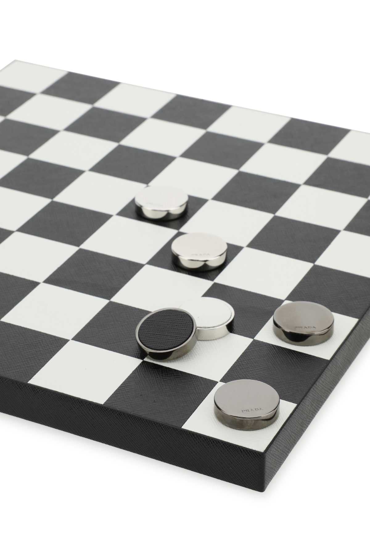 Prada Unisex Black Leather Checkers Game Kit PRADA