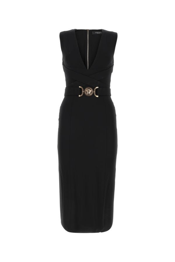 Versace Woman Black Crepe Dress