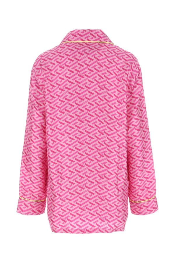 Versace Woman Printed Satin Pijama Shirt