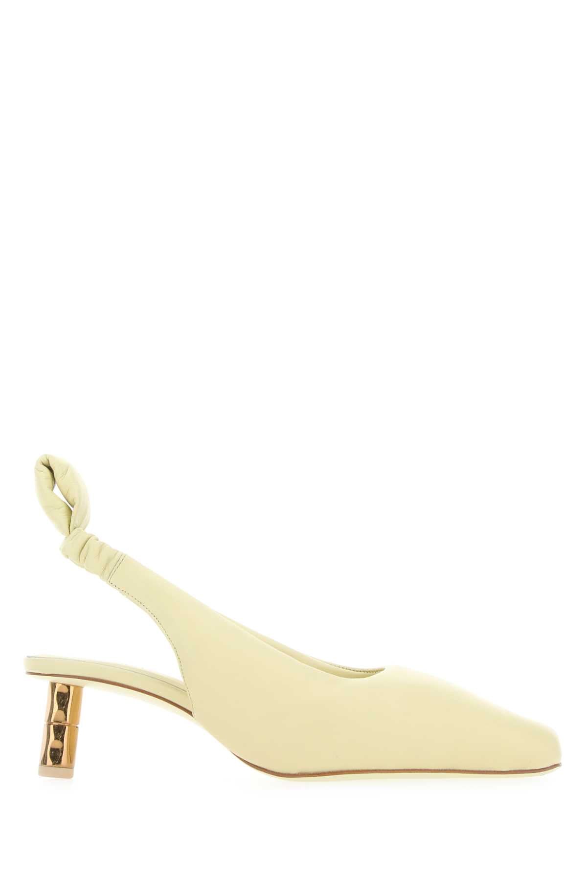Boyy Women Pastel Yellow Nappa Leather Puffy Pumps BOYY