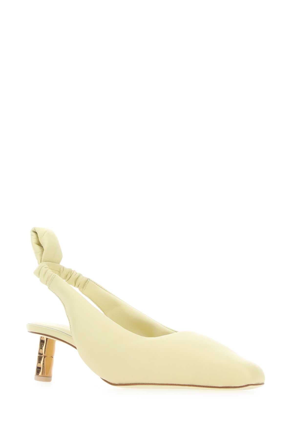 Boyy Women Pastel Yellow Nappa Leather Puffy Pumps BOYY