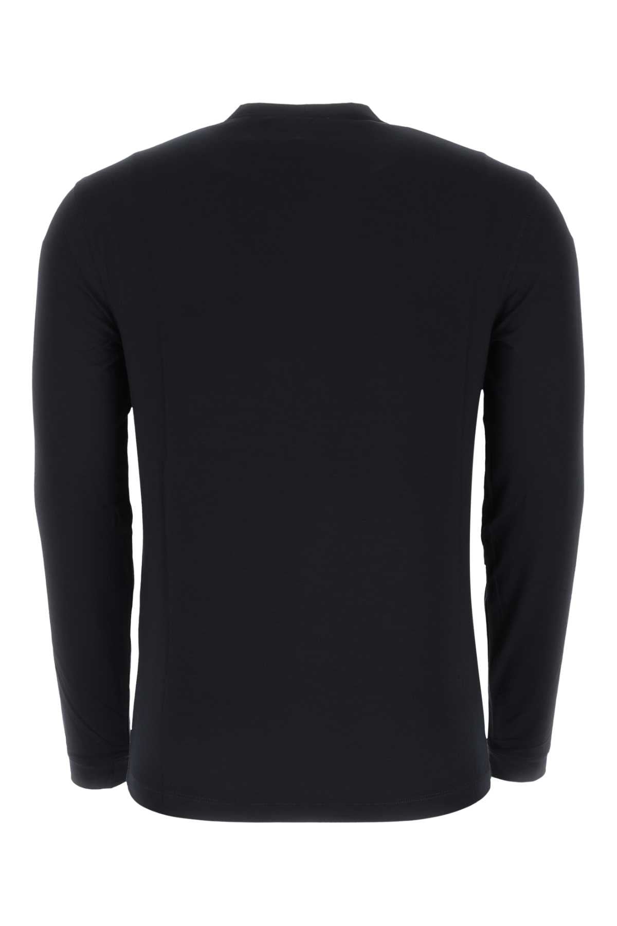 Giorgio Armani Men Midnight Blue Stretch Viscose T-Shirt GIORGIO ARMANI