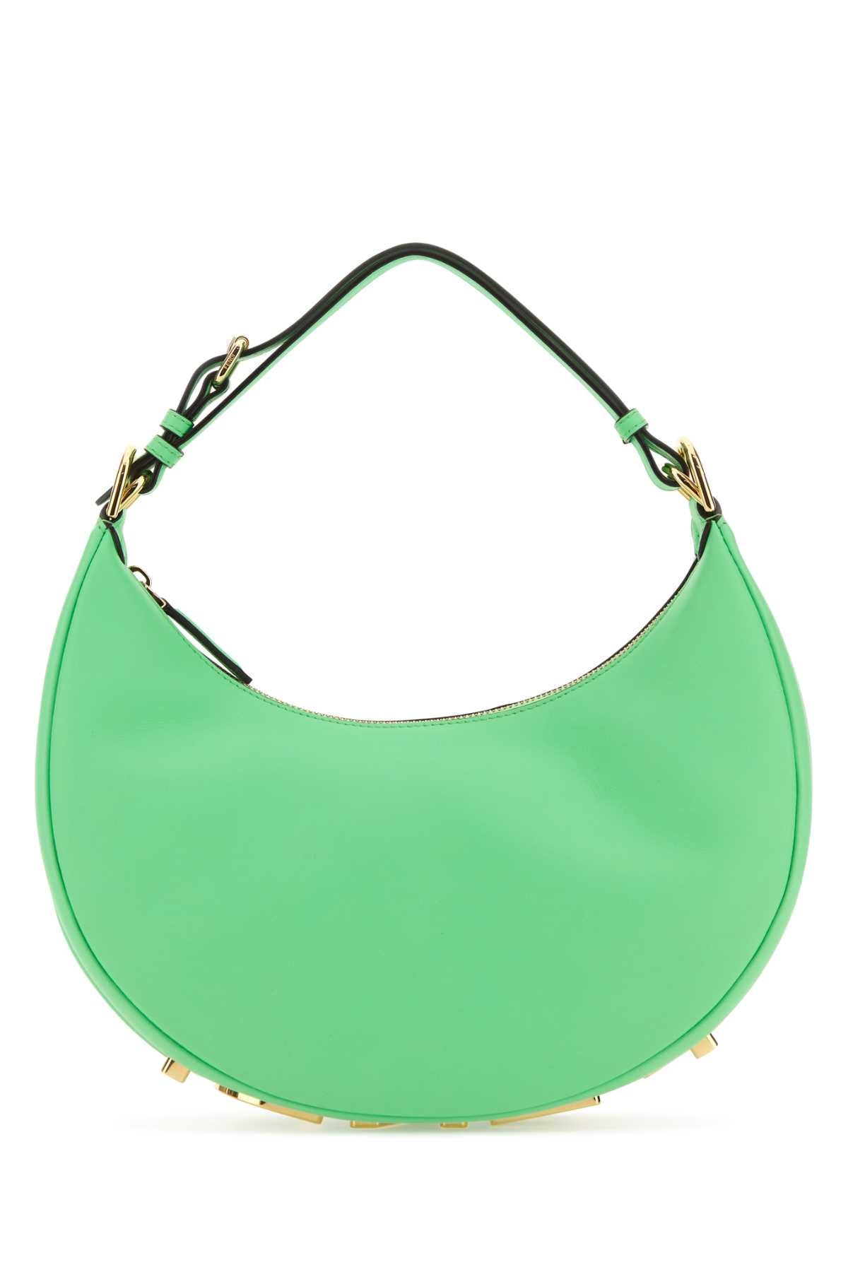 Fendi Women Green Leather Small Fendigraphy Handbag FENDI