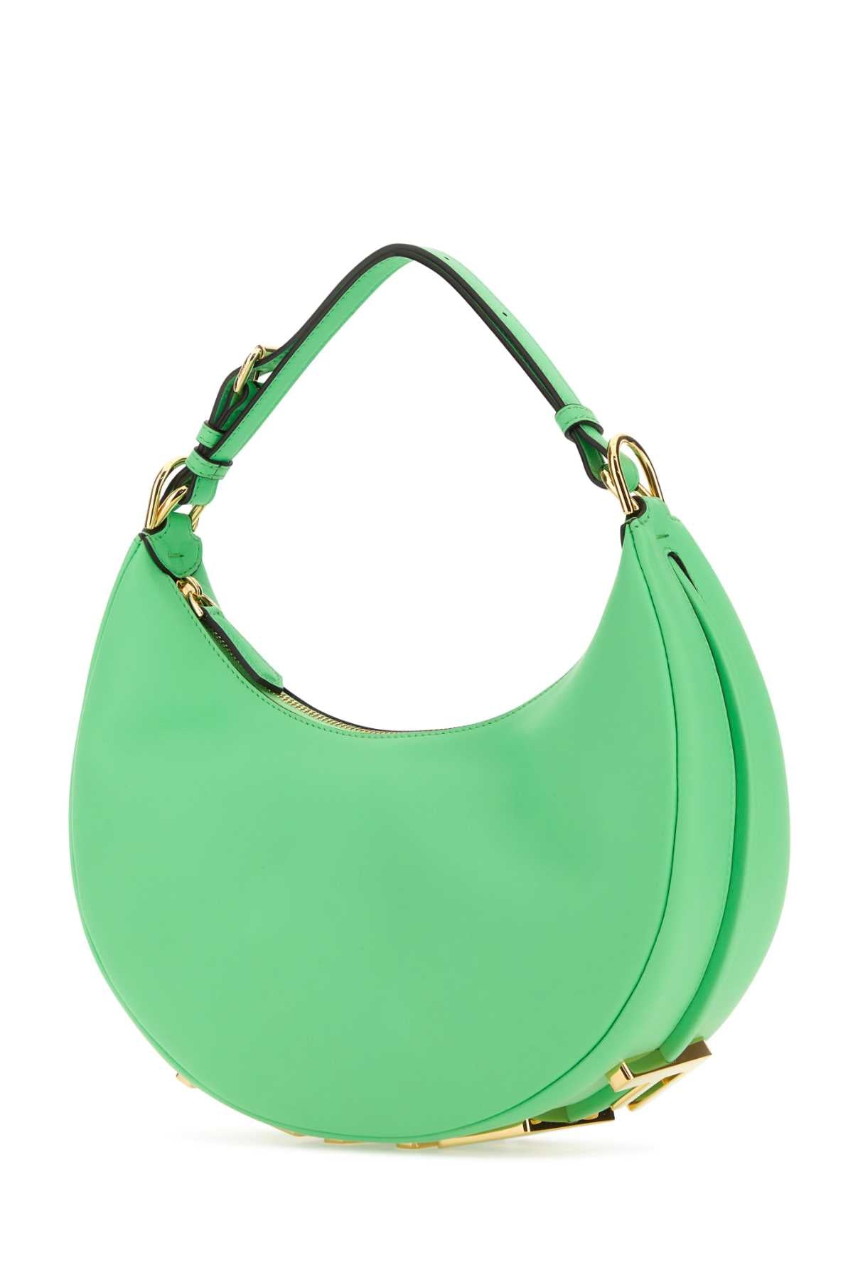 Fendi Women Green Leather Small Fendigraphy Handbag FENDI