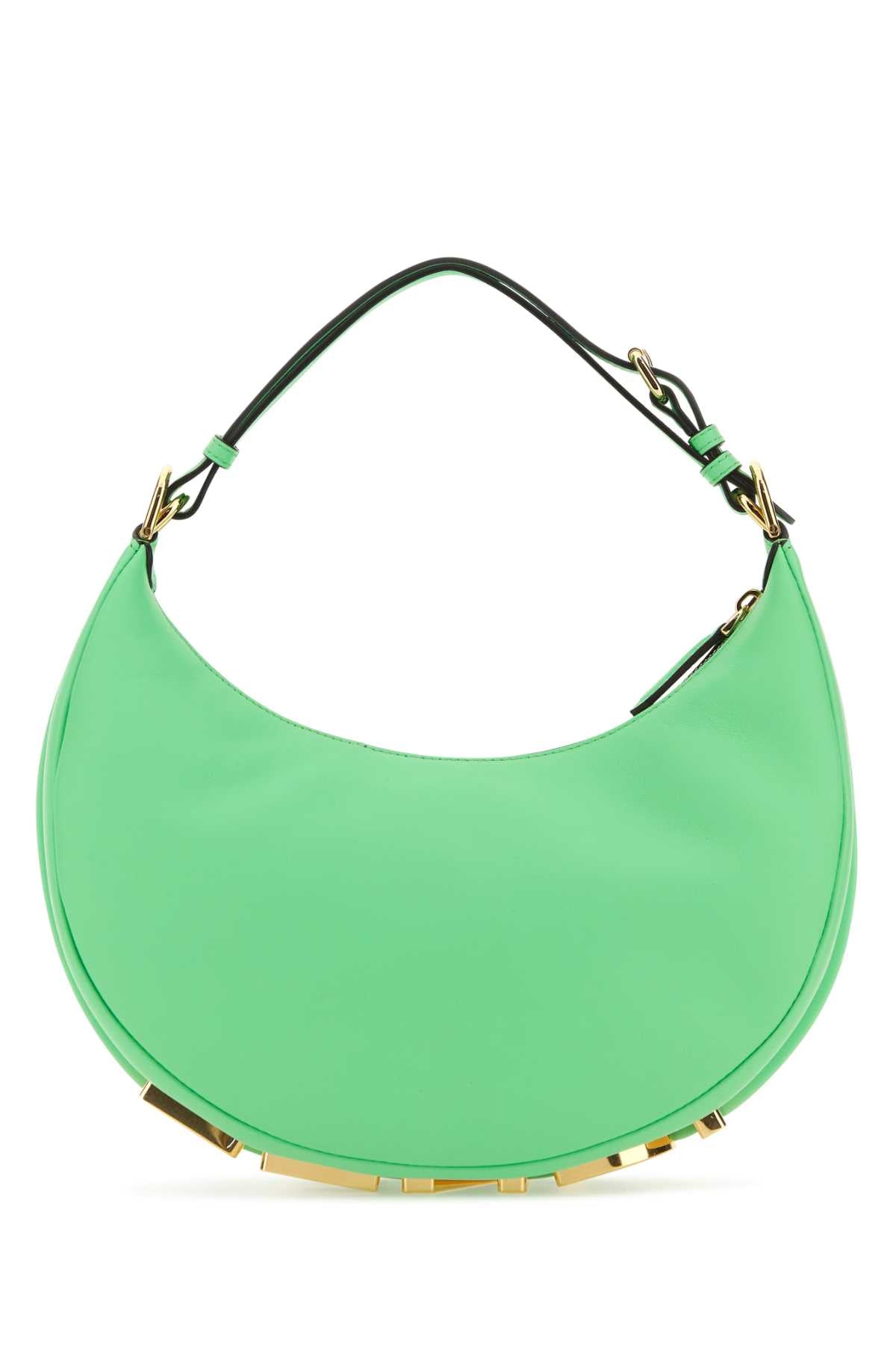 Fendi Women Green Leather Small Fendigraphy Handbag FENDI