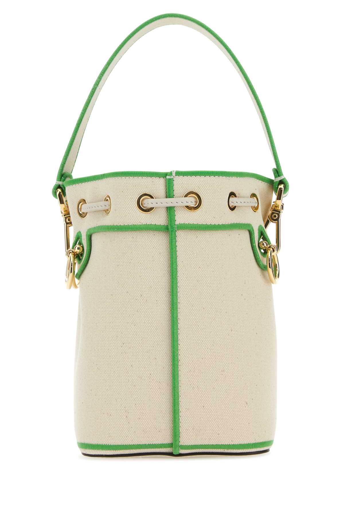 Fendi Women Sand Canvas Mini Mon Tresor Bucket Bag FENDI