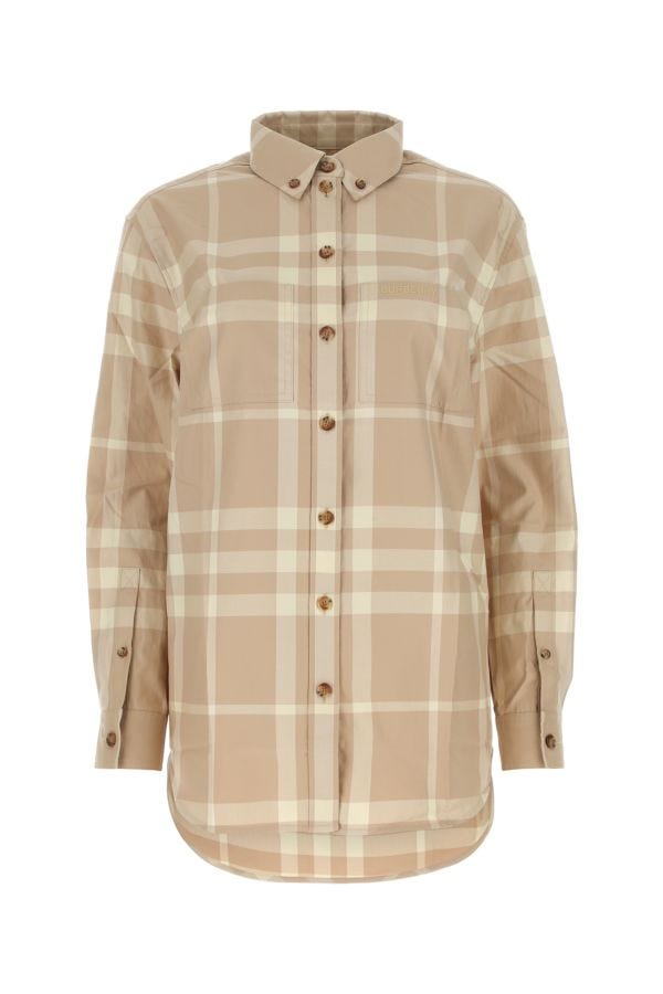 Burberry Woman Embroidered Cotton Shirt