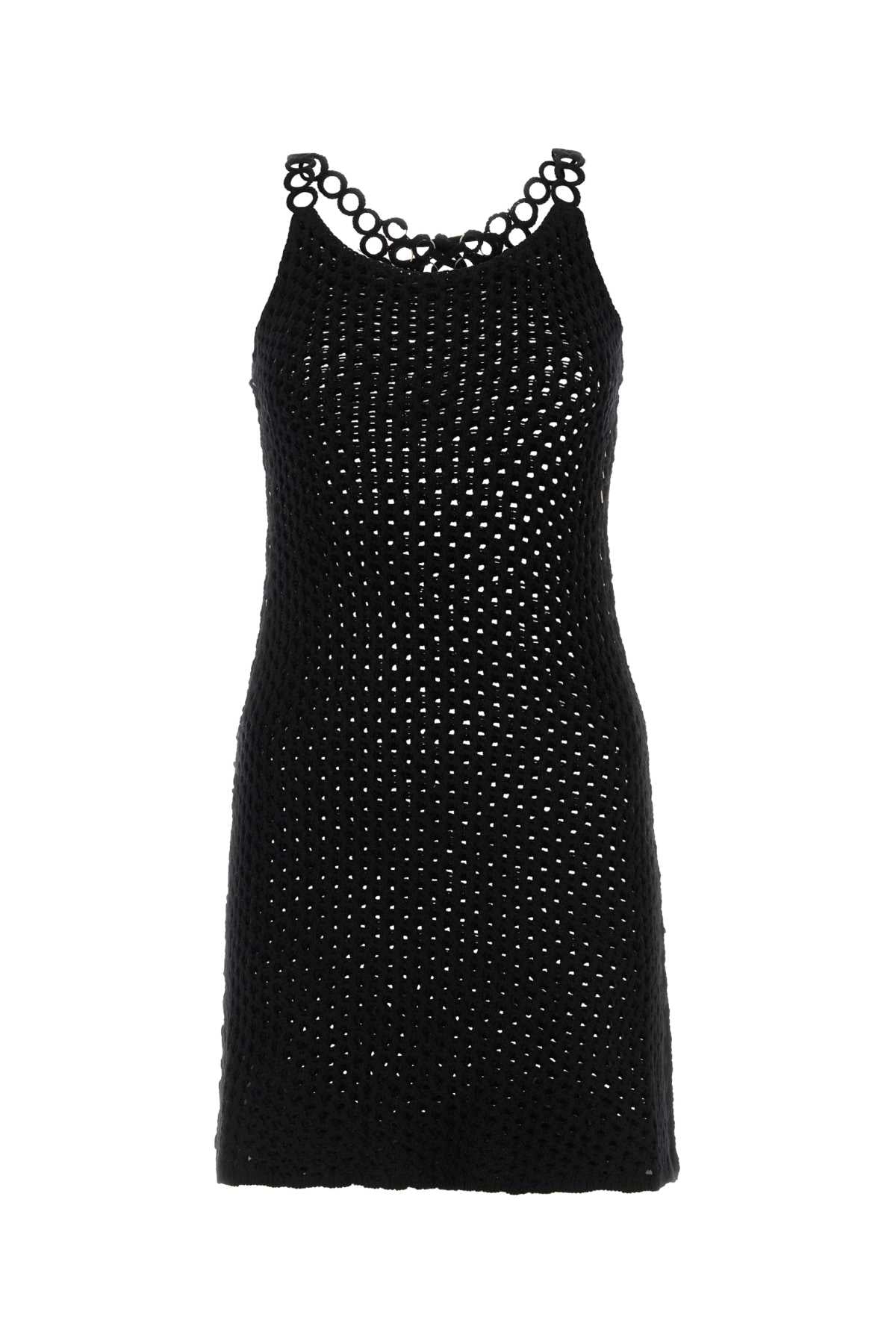 Chloe Women Black Crochet Mini Dress CHLOE