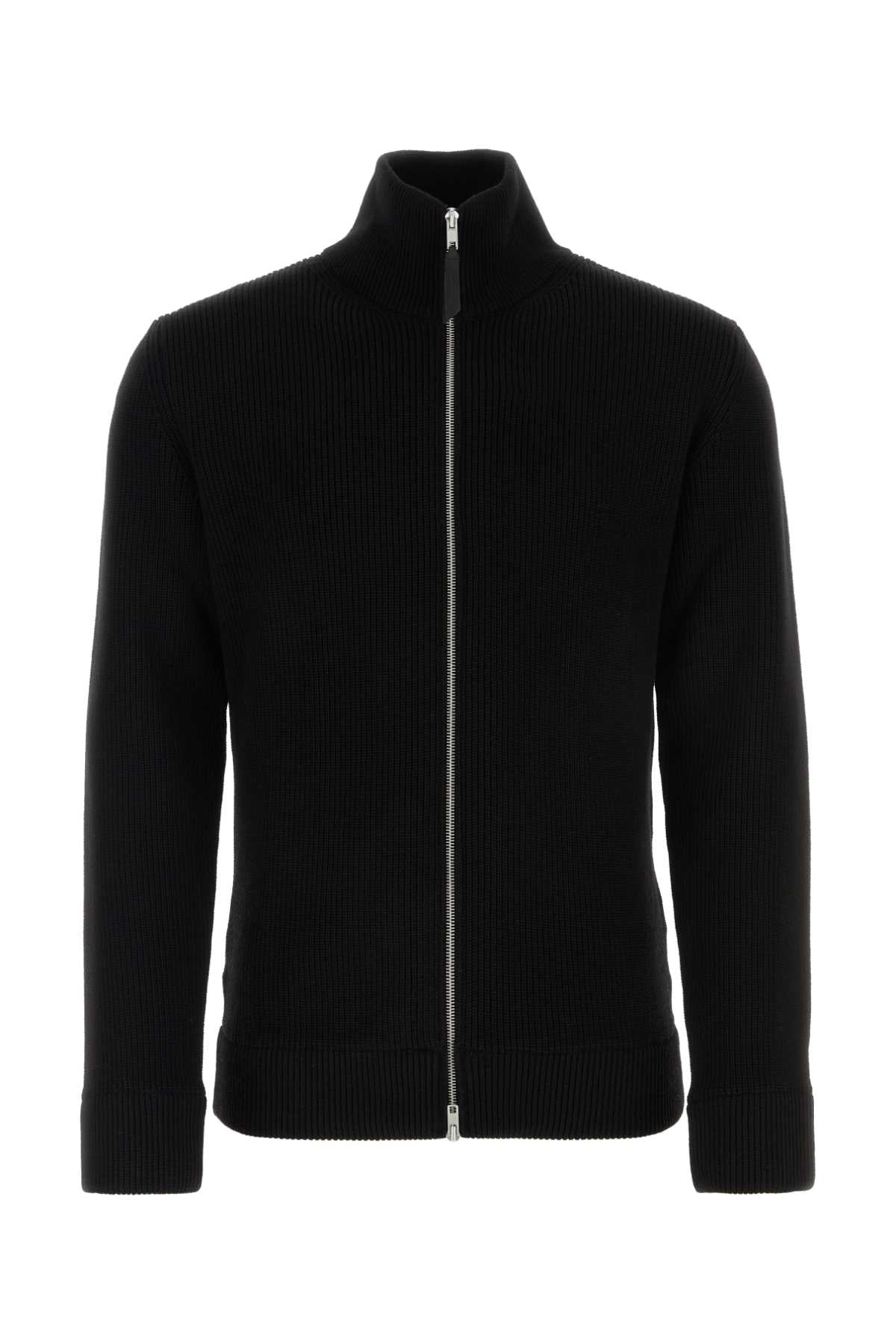 Maison Margiela Men Black Cotton Blend Cardigan MAISON MARGIELA