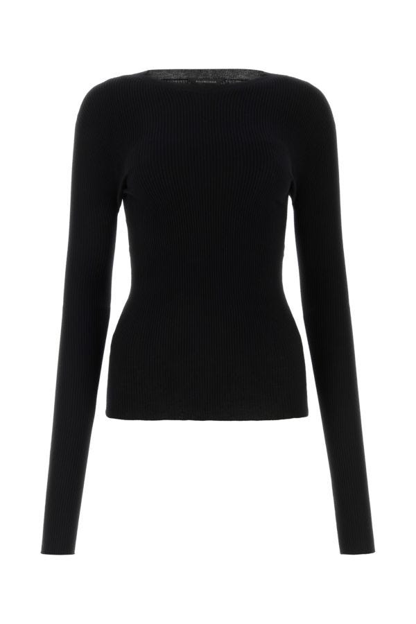 Balenciaga Woman Black Cotton Top