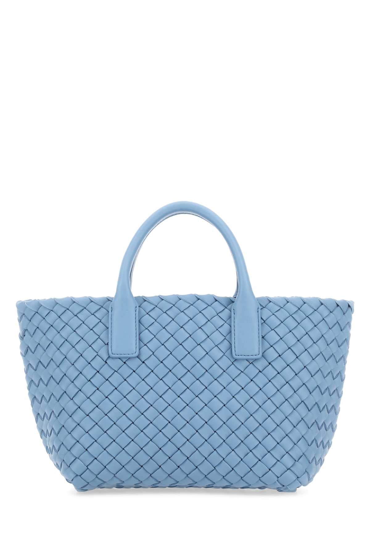 Bottega Veneta Women Cerulean Blue Leather Mini Cabat Handbag BOTTEGA VENETA