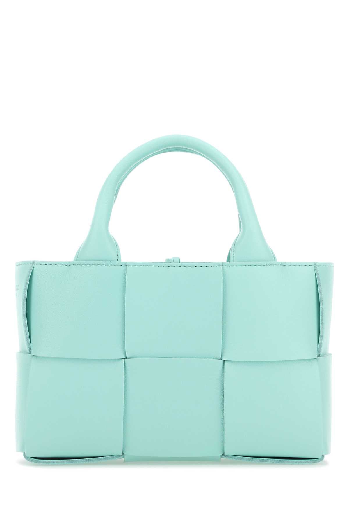 Bottega Veneta Women Light-Blue Leather Candy Arco Handbag BOTTEGA VENETA