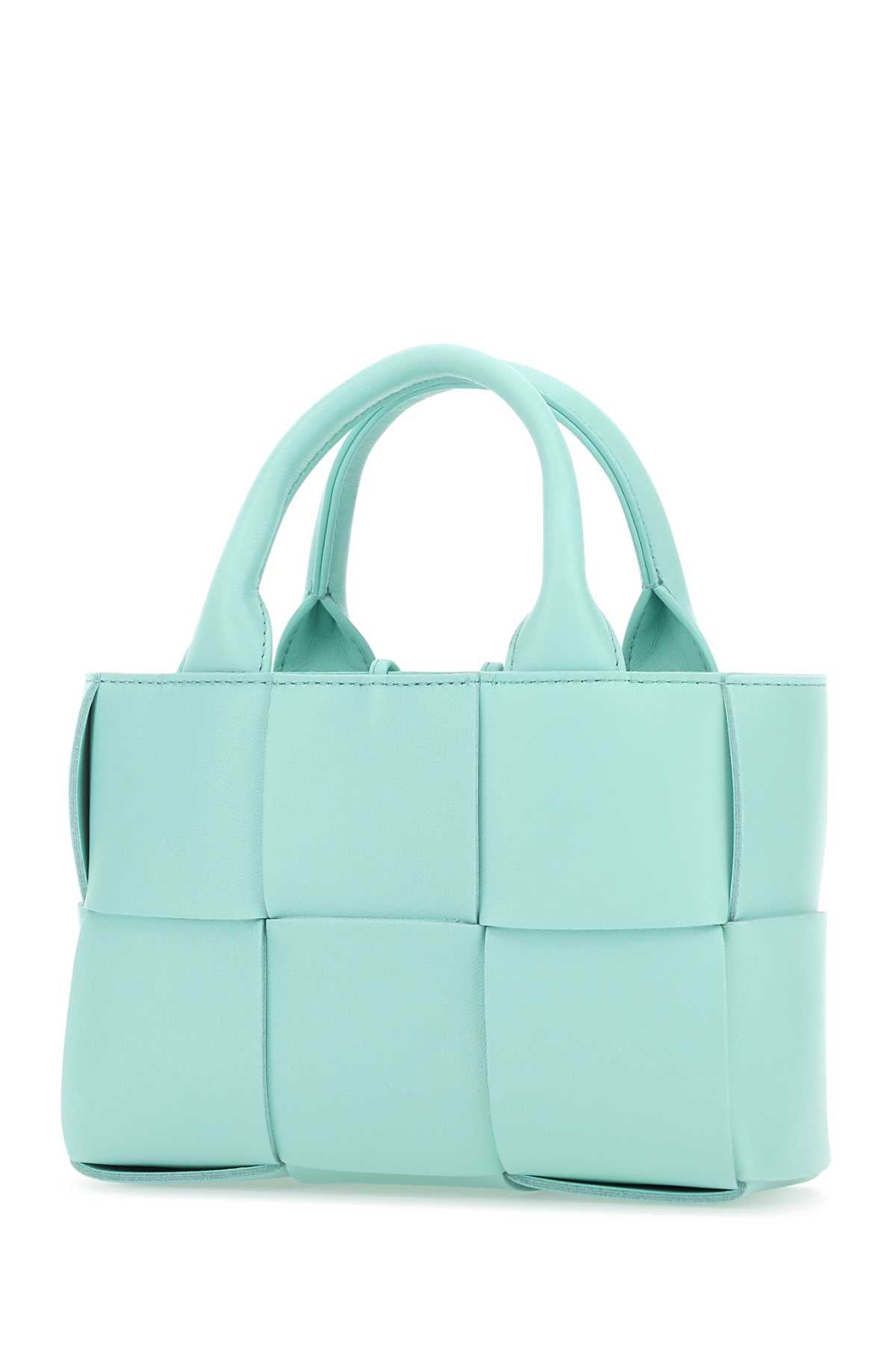 Bottega Veneta Women Light-Blue Leather Candy Arco Handbag BOTTEGA VENETA