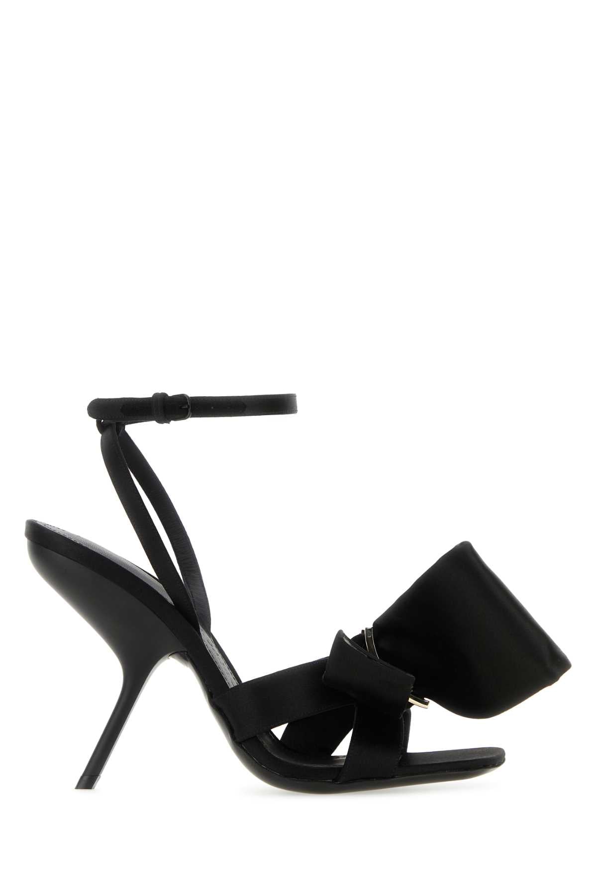 Salvatore Ferragamo Women Black Satin Sandals FERRAGAMO
