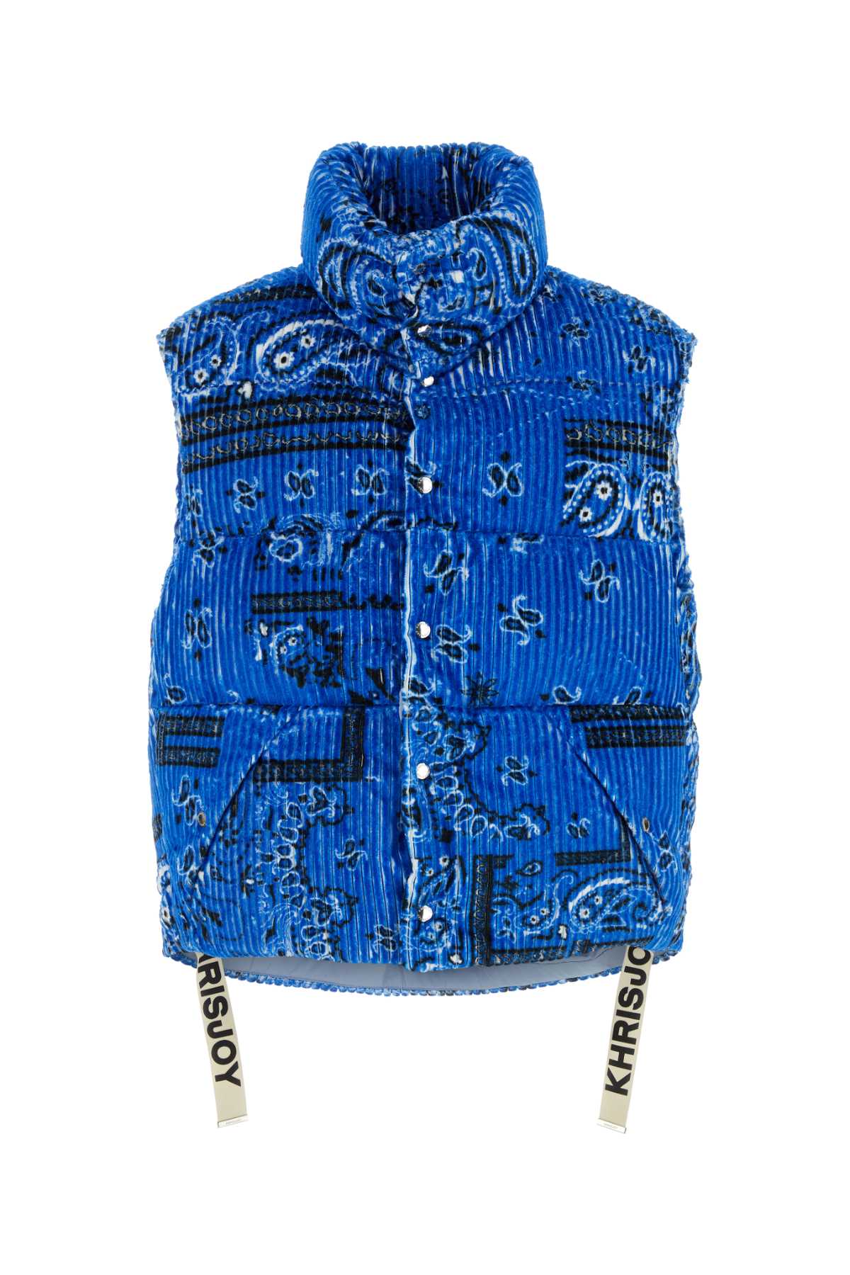Khrisjoy Men Printed Corduroy Oversize Sleeveless Down Jacket KHRISJOY