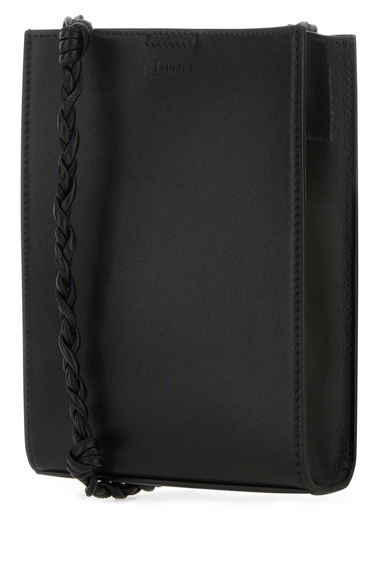 Jil Sander Men Black Leather Small Tangle Crossbody Bag JIL SANDER