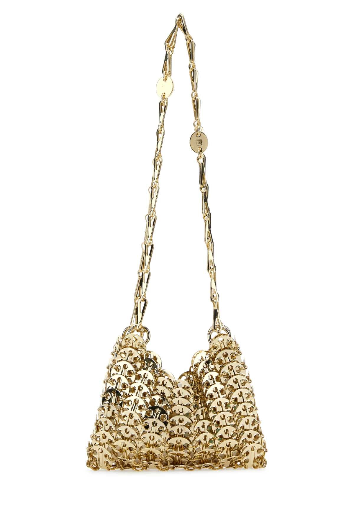 Rabanne Women Gold Metal 1969 Nano Shoulder Bag PACO RABANNE