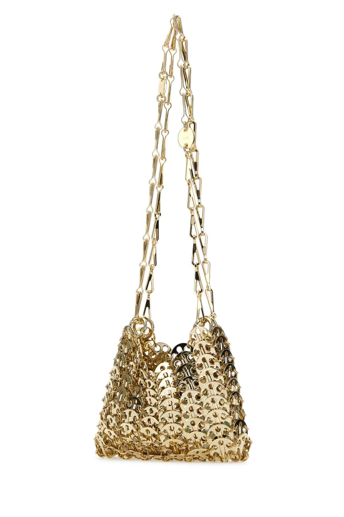 Rabanne Women Gold Metal 1969 Nano Shoulder Bag PACO RABANNE