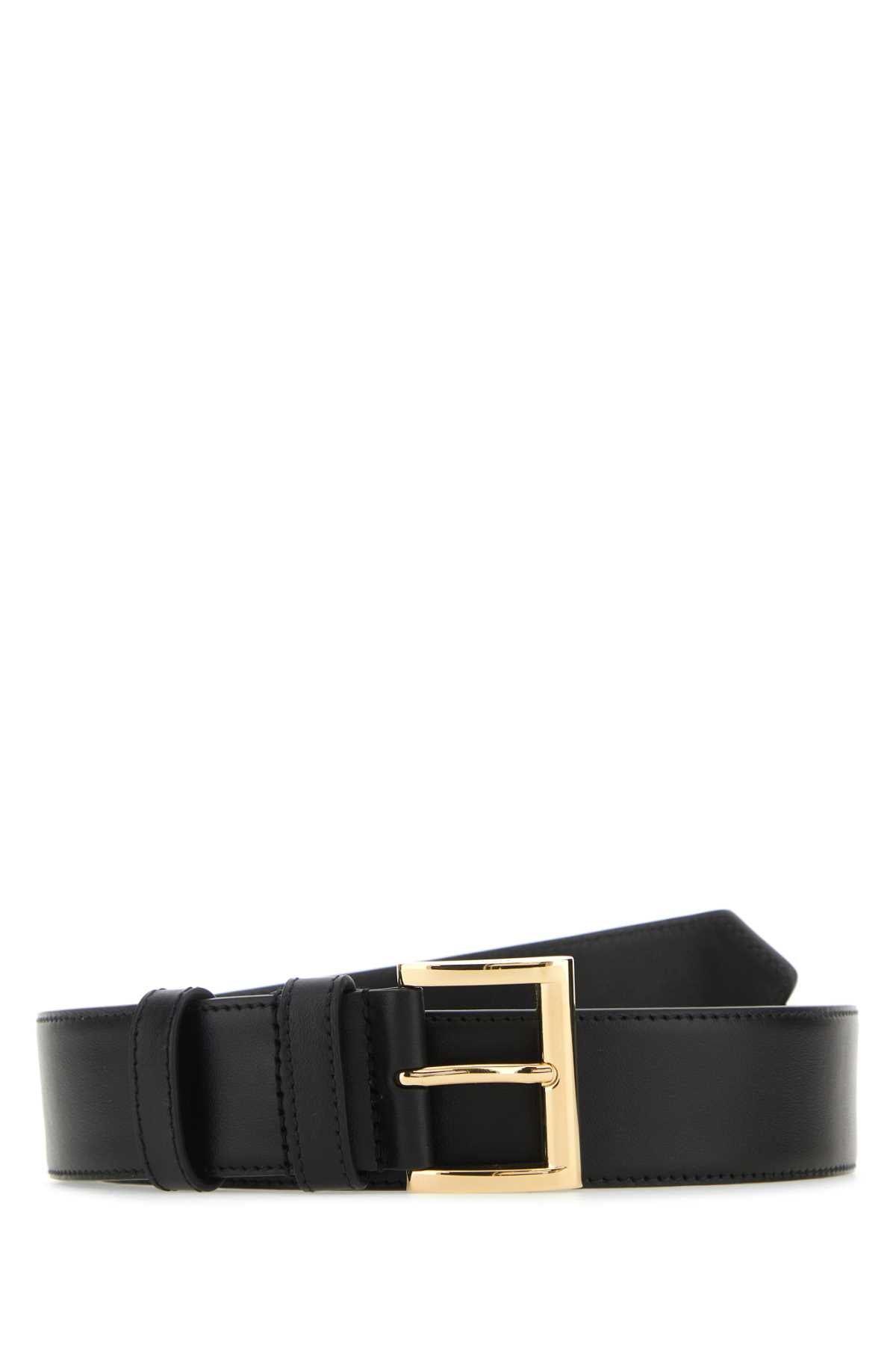 Prada Women Black Leather Belt PRADA