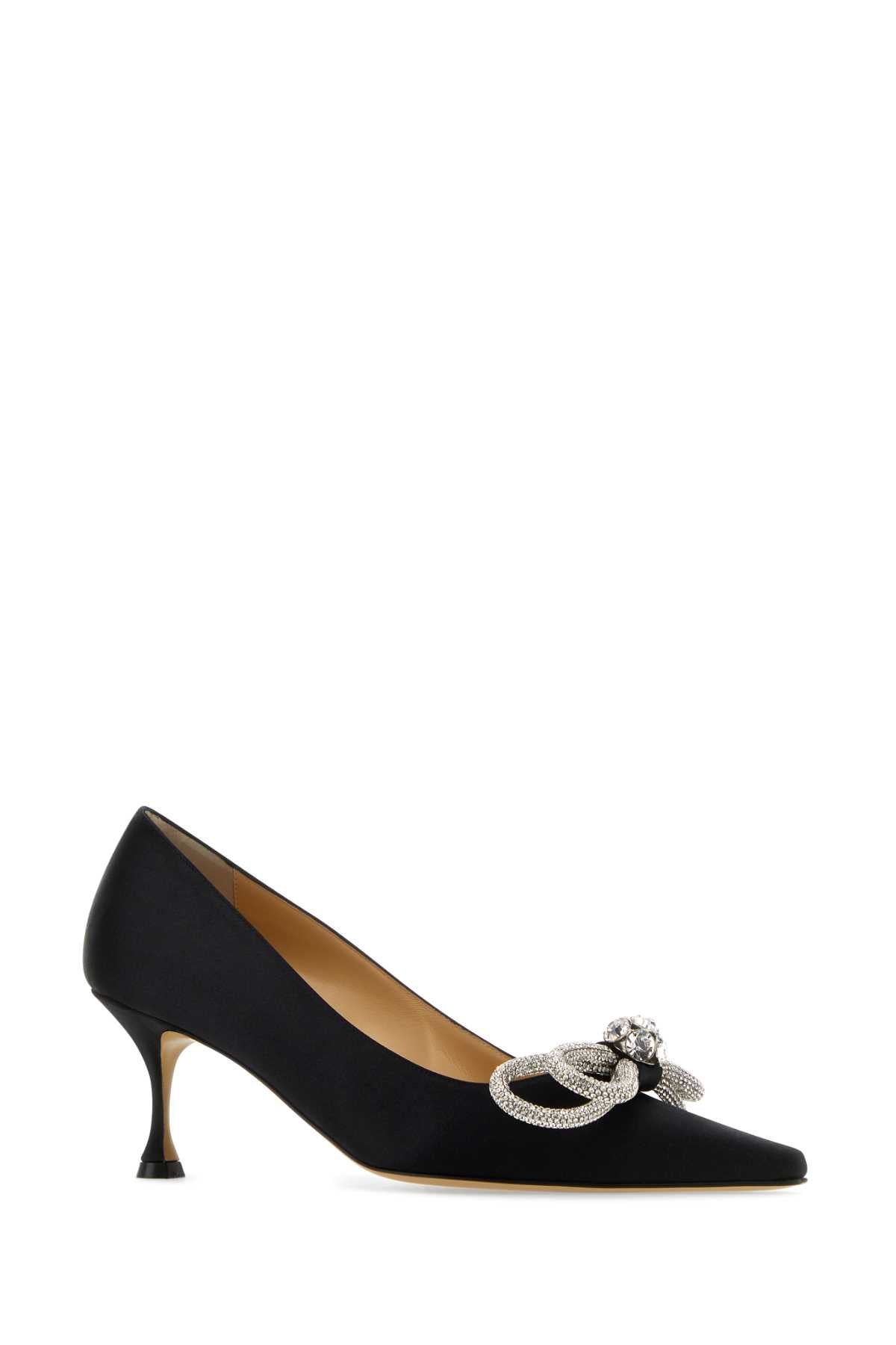 Mach&Mach Women Black Satin Pumps MACH & MACH