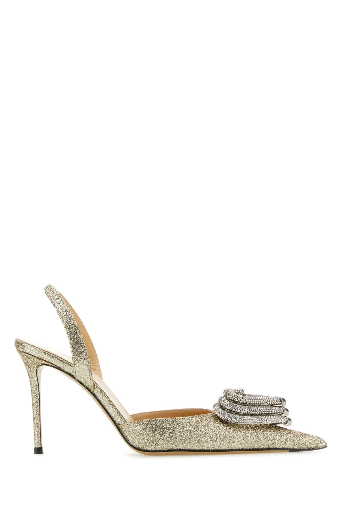 Mach&Mach Women Platinum Fabric Pumps MACH & MACH