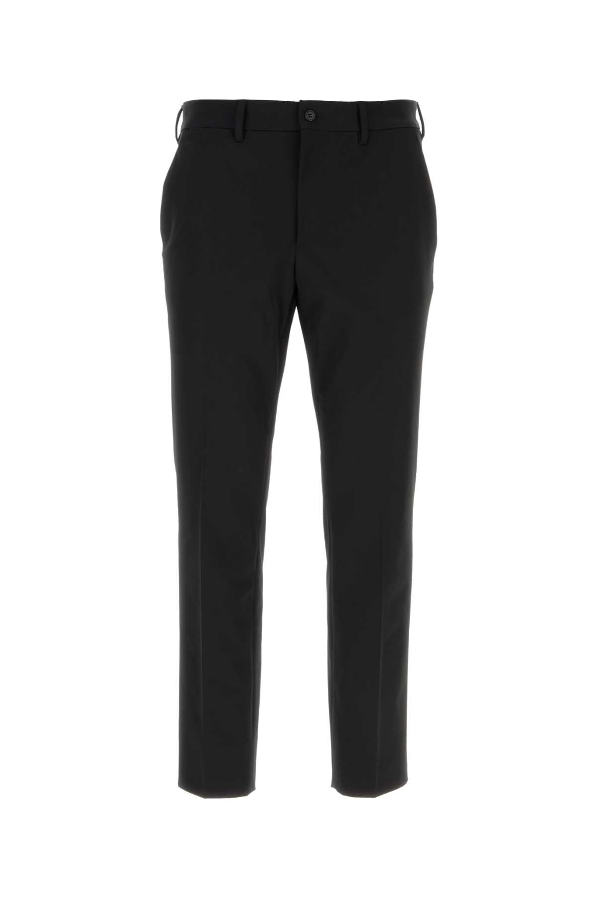 Prada Men Black Stretch Polyester Pant PRADA