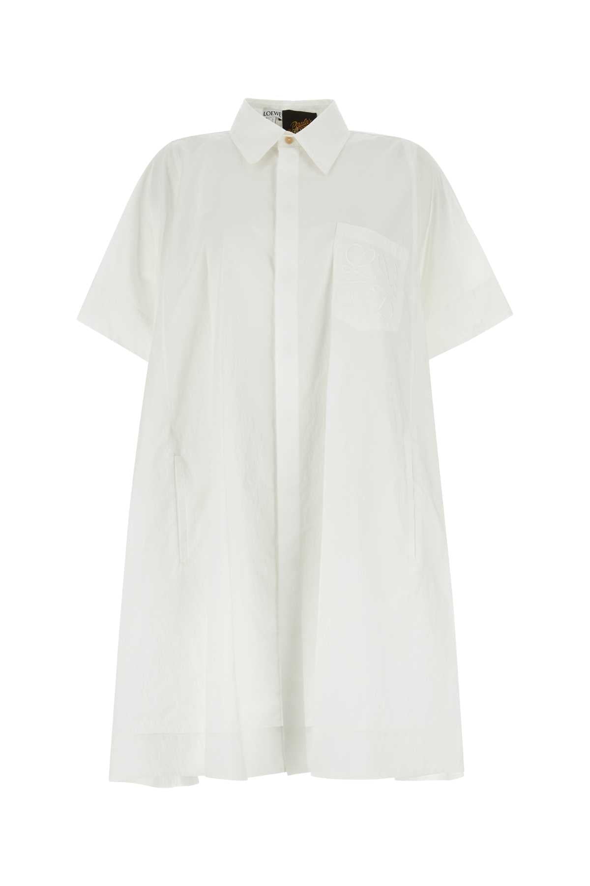 Loewe Paula's Ibiza Women White Poplin Shirt Paula S Ibiza Dress LOEWE
