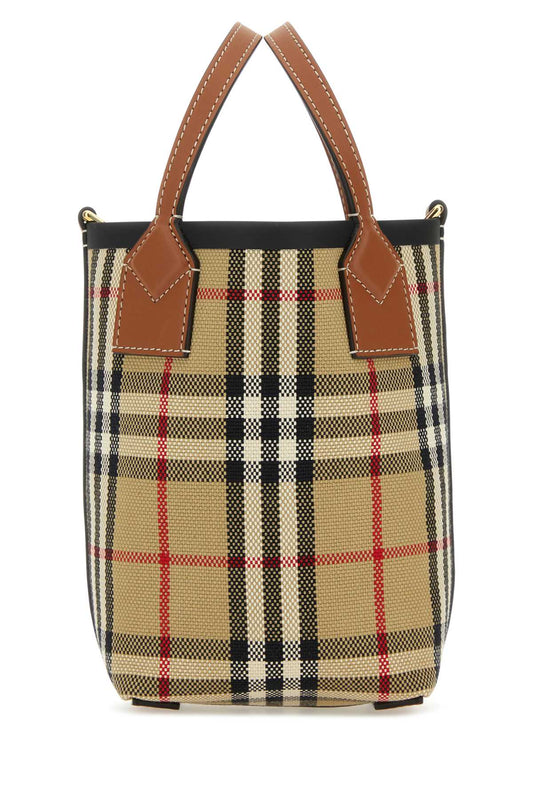 Burberry Women Embroidered Fabric London Bucket Bag