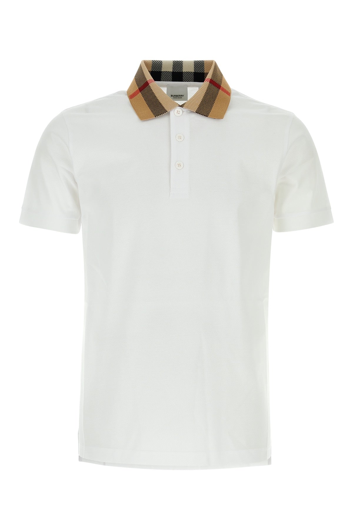 Burberry Men White Piquet Polo Shirt BURBERRY