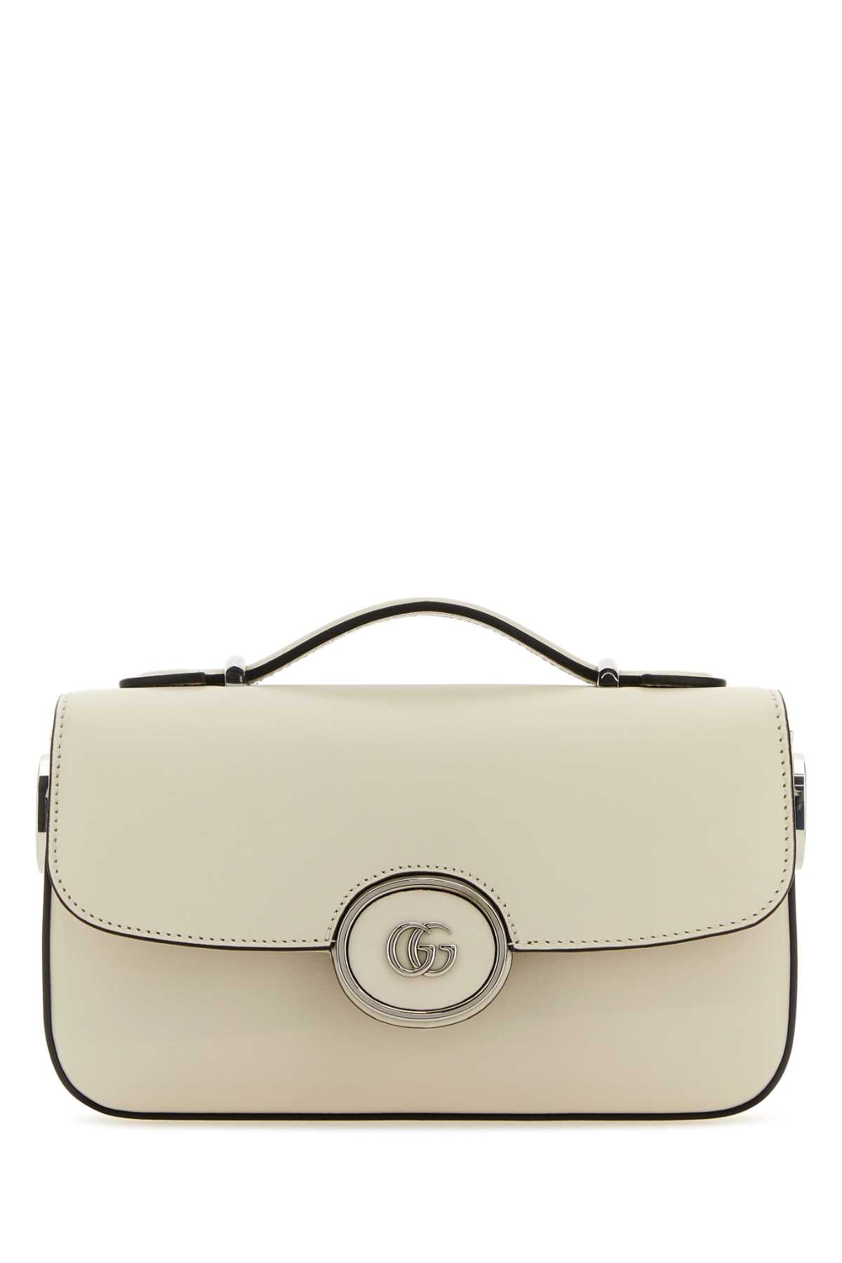 Gucci Women Ivory Leather Mini Petite Gg Handbag GUCCI